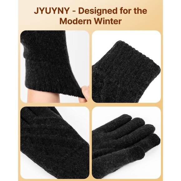 Winter Gloves for Women Men – Warm Touchscreen Knit, Thermal Wool Lining Cold We - Picture 7 of 7